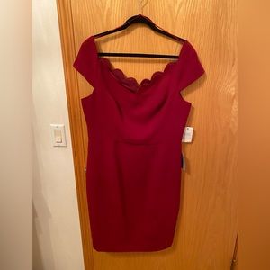 New with tags! Harlyn size xxl burgundy scalloped dress